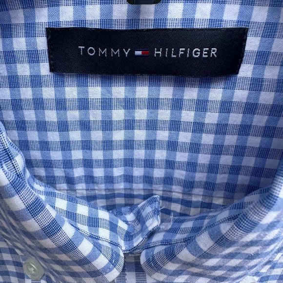 TOMMY HILFIGER Men's Regular Fit Stretch Shirt - Large - Picture 3 of 9